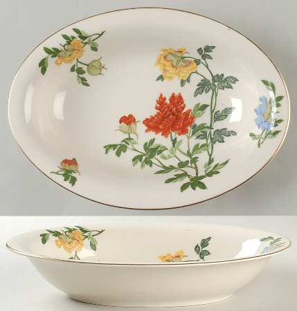 Ma Lin 11" Oval Vegetable Bowl
