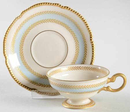 Mercedes Footed Demitasse Cup & Saucer Set