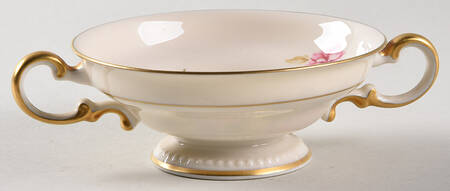 Peony Footed Cream Soup Bowl
