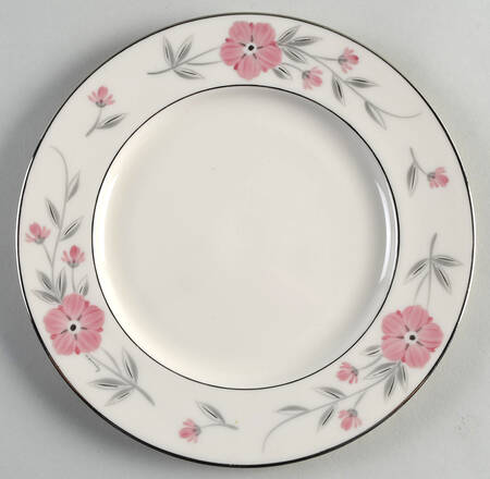 Priscilla (Platinum Trim) Luncheon Plate