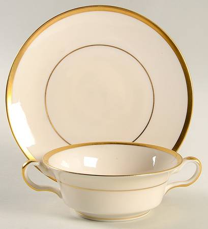 Savoy Flat Cream Soup Bowl & Saucer Set
