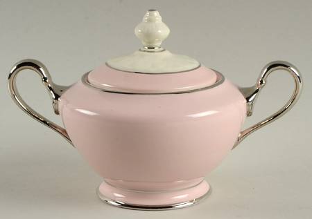 Shell Pink Sugar Bowl & Lid