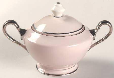 Shell Pink Sugar Bowl & Lid