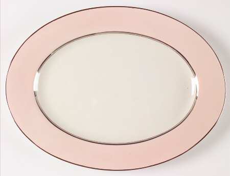 Shell Pink 15" Oval Serving Platter by Castleton (USA)