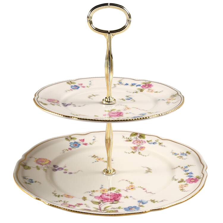 Sunnyvale 6 5/8"-10"  2 Tiered Serving Tray (Dp, Sp) HC