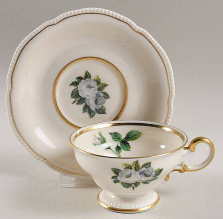 York Rose Footed Cup & Saucer Set
