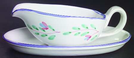 Blue Garland Gravy Boat & Underplate