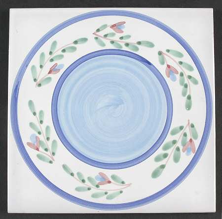 Blue Garland Tea Tile
