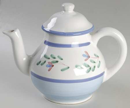 Blue Garland Teapot & Lid