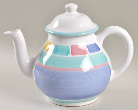 Color Blocks Teapot & Lid