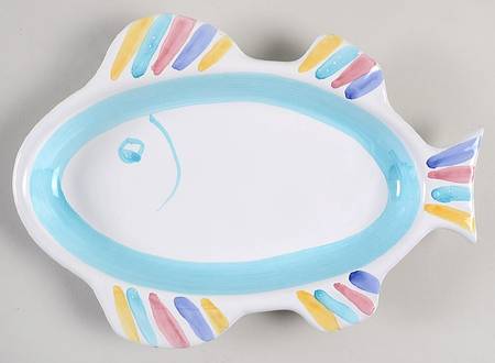Color Blocks 9" Fish Plate