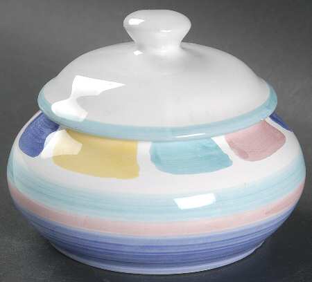 Color Blocks Sugar Bowl & Lid