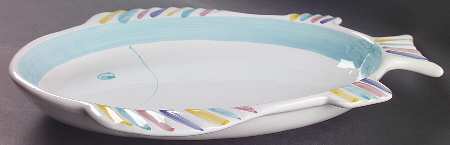Color Blocks 15" Fish Platter