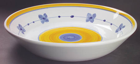 Marina (Blue&Yellow) 14" Pasta Serving Bowl
