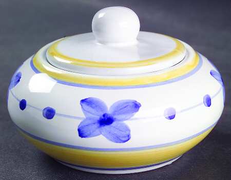 Marina (Blue&Yellow) Sugar Bowl & Lid