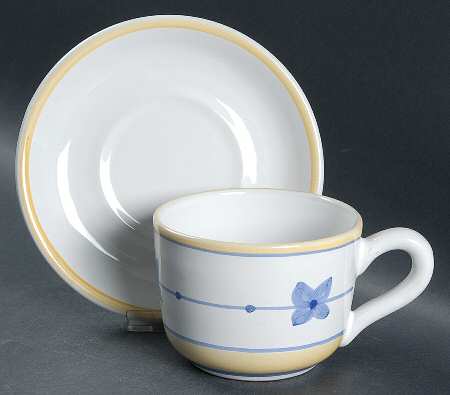 Marina (Blue&Yellow) Oversized Cup & Saucer Set