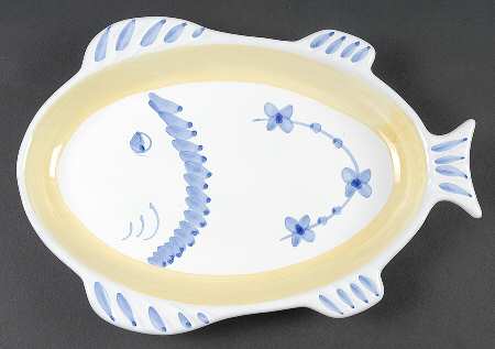 Marina (Blue&Yellow) Fish Platter
