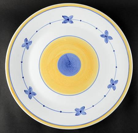 Marina (Blue&Yellow) 16" Chop Plate (Round Platter)