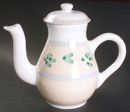 Peach Garland Coffee Pot & Lid
