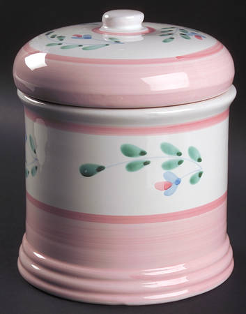 Pink Garland Extra Large Canister & Lid
