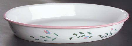 Pink Garland 16" Oval Baker
