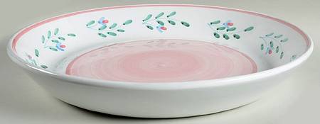 Pink Garland 17" Pasta Serving Bowl