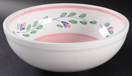Pink Garland 8" Round Vegetable Bowl