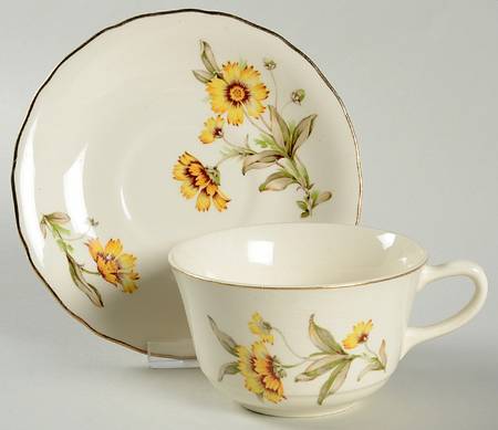 Autumn Mist Flat Cup & Saucer Set