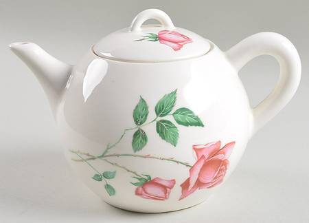 Bermuda Rose (No Trim) Teapot & Lid