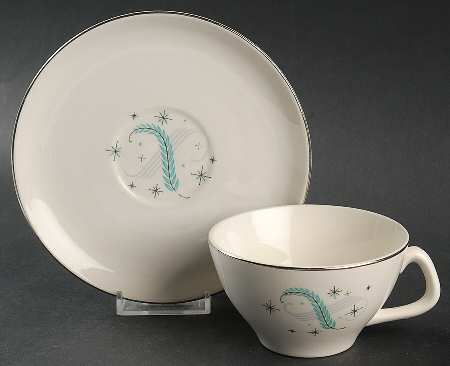 Blue Heaven Flat Cup & Saucer Set