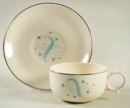 Blue Heaven Flat Cup & Saucer Set