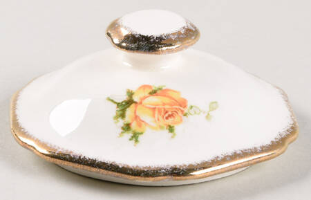 Yellow T Rose Lid for Sugar Bowl