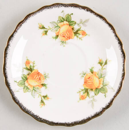 Yellow T Rose Saucer
