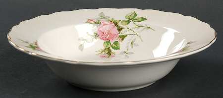 Rose Bouquet Rim Cereal Bowl