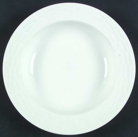 Basketweave Large Rim Soup Bowl