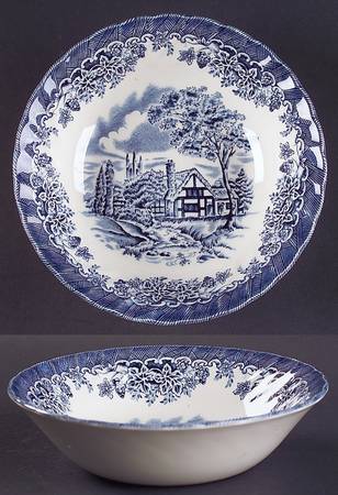 Brook-Blue, The (Made in England) Coupe Cereal Bowl