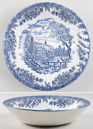 Brook-Blue, The (Made in England) 9" Individual Pasta Bowl