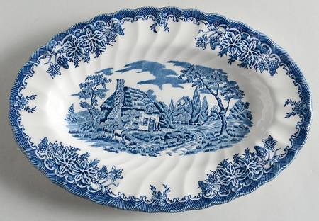 Brook-Blue, The (Made in England) Relish/Gravy Underplate