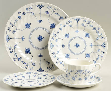 Finlandia (Swirl Rim, England) 5 Piece Place Setting
