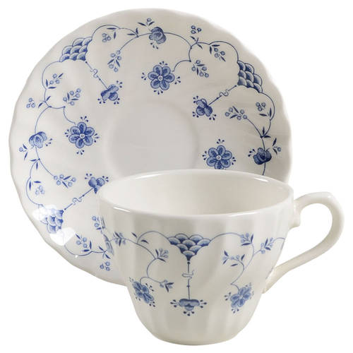 Finlandia (Swirl Rim, England) Flat Cup & Saucer Set