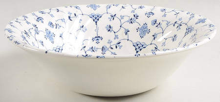 Finlandia (Swirl Rim, England) 9" Round Vegetable Bowl