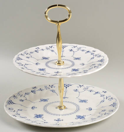 Finlandia (Swirl Rim, England) 13 7/8"-14 1/4" 3-Tiered Serving Tray(DP,SP,BB) HC