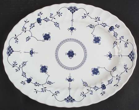 Finlandia (Swirl Rim, England) 14" Oval Serving Platter