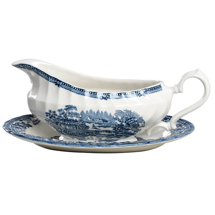 Tonquin Blue Gravy Boat & Underplate/Relish