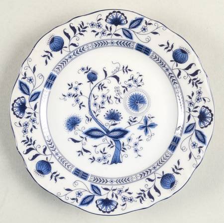 Blue Onion Bread & Butter Plate