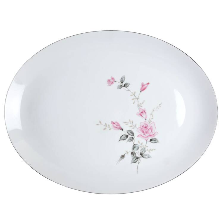 Rose Glow 16" Oval Serving Platter