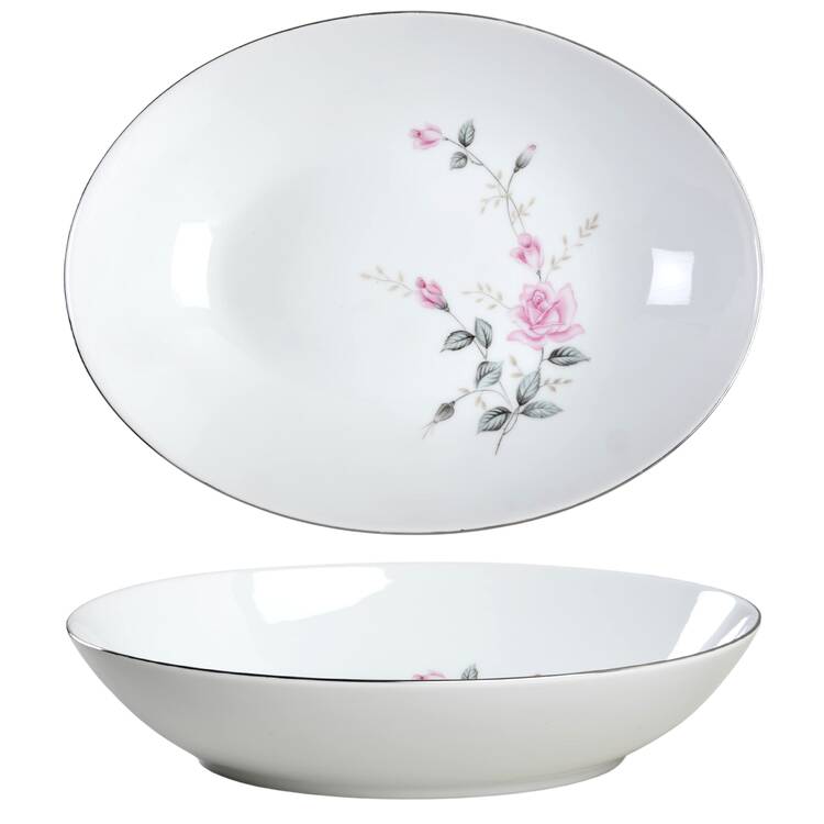 Rose Glow 10" Oval Vegetable Bowl