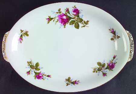 Moss Rose 12" Oval Serving Platter