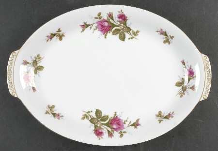 Moss Rose 14" Oval Serving Platter