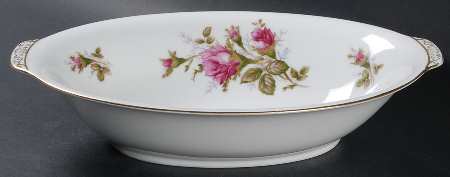 Moss Rose 11" Oval Vegetable Bowl